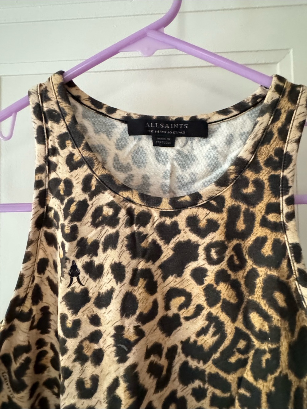 ALLSAINTS Leopard Print High-Neck Tank Bodysuit - Picture 2 of 4